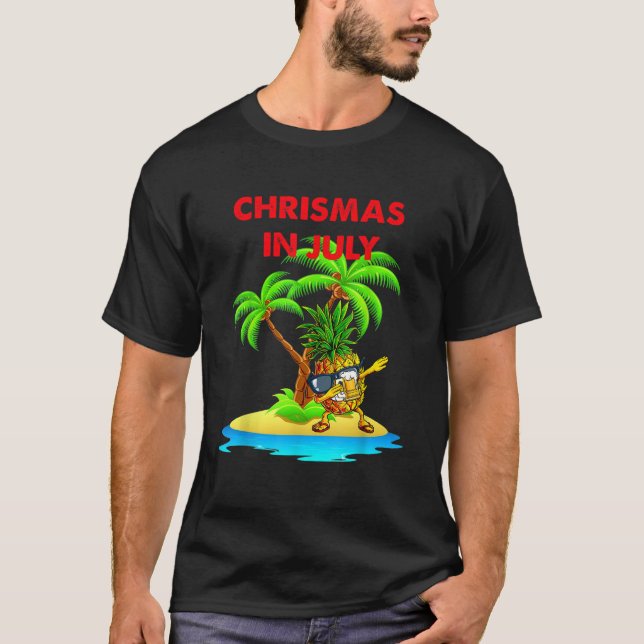 Camiseta Dabbing Pineapple Gafas de sol Cerveza de verano A (Anverso)