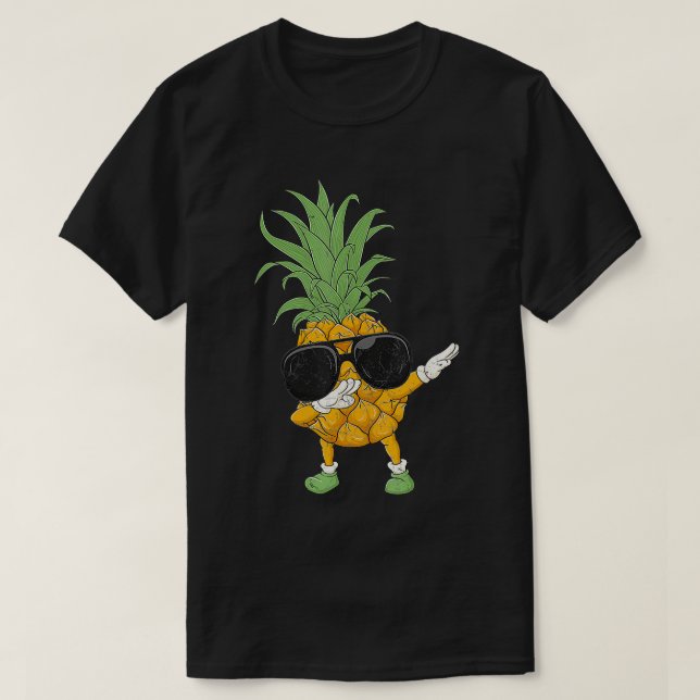 Camiseta Dabbing Pineapple Gafas de sol Playa de veraneo co (Diseño del anverso)