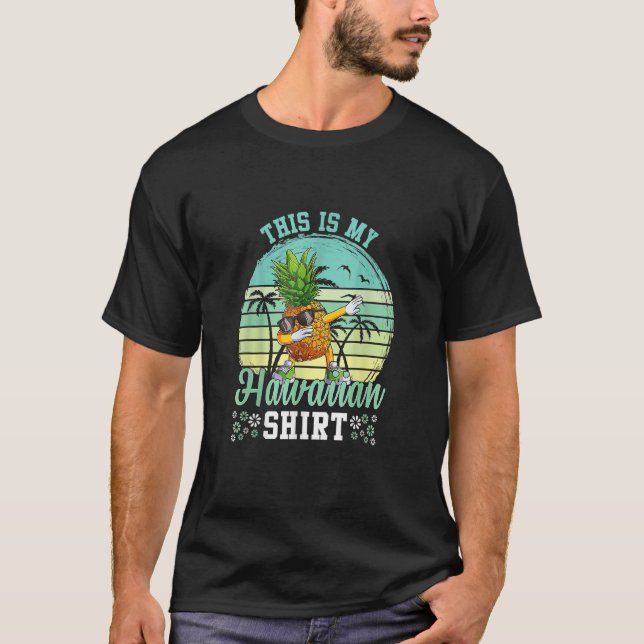 Camiseta Dabbing Pineapple Hawaiian   Tropical Aloha Beache (Anverso)