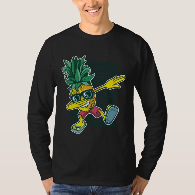 Camiseta Dabbing Pineapple Sunglasses Aloha Beaches Hawaii  (Anverso)