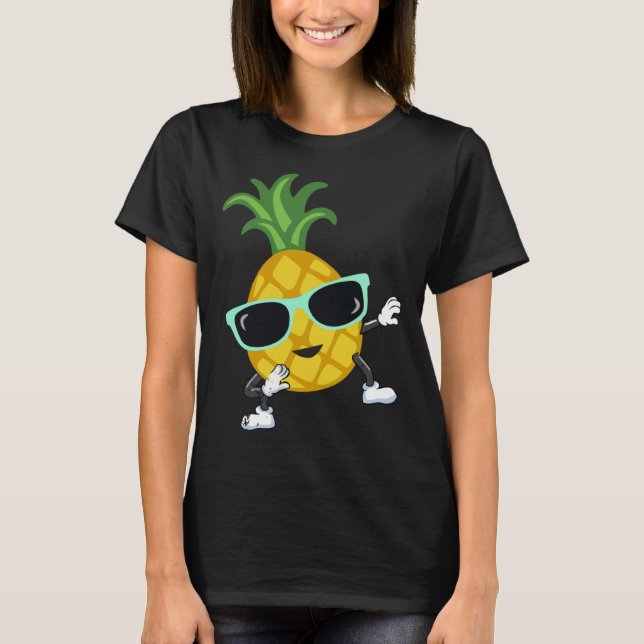 Camiseta Dabbing pineapple sunglasses pool party for men wo (Anverso)