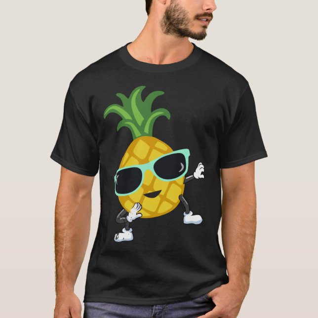Camiseta Dabbing pineapple sunglasses pool party for men wo (Anverso)