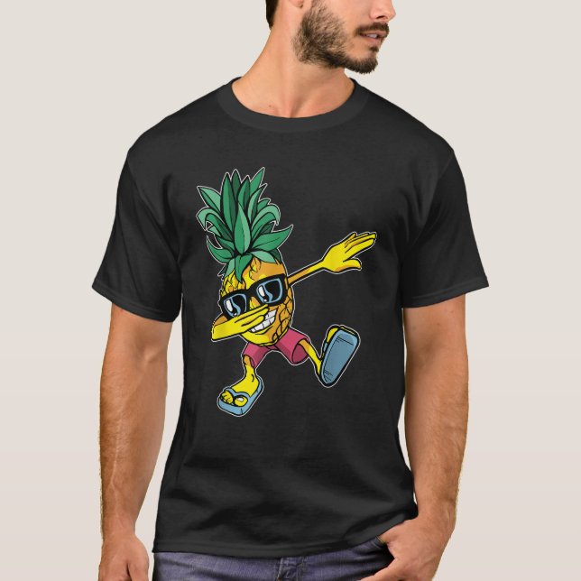 Camiseta Dabbing Pineapple Tropical Fruit Swait Hawaiian Su (Anverso)