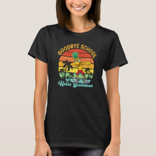 Camiseta Dabbing Pineapple Vintage Goodbye School Hello Sum