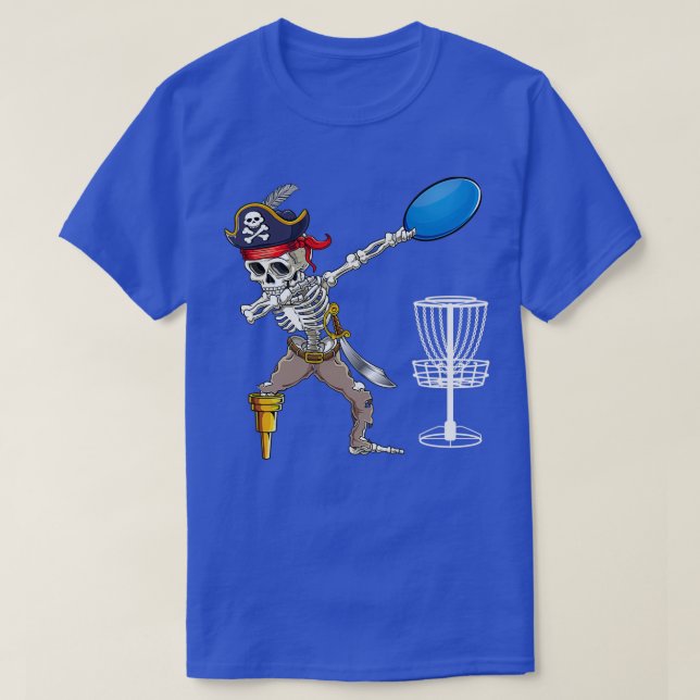 Camiseta Dabbing Pirate Skeleton Shirt Guay Disk Golf Gift (Diseño del anverso)