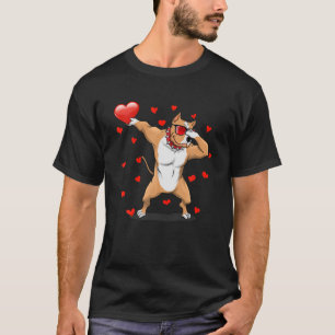 Camiseta Dabbing Pit Bull Gafas de sol Día de San Valentín