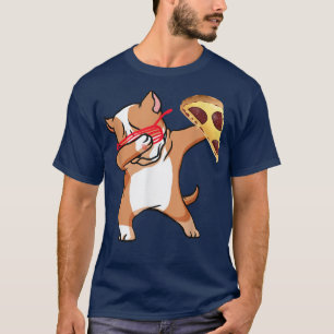 Camiseta Dabbing Pitbull Pepperoni Pizza Cachorro Perro Dan