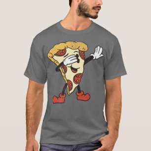 Camiseta Dabbing Pizza Slice Kids Pepperoni Lover Cute Danc