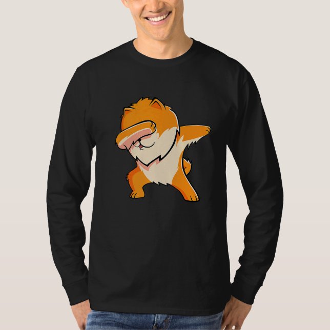 Camiseta Dabbing Pomerania Dog Dab Dance (Anverso)