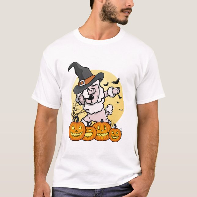 Camiseta Dabbing Poodle Halloween (Anverso)