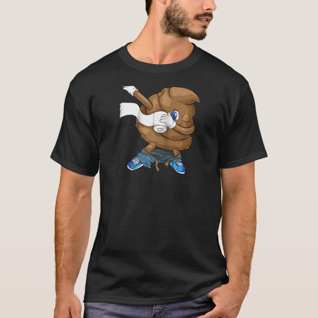 Camiseta Dabbing Poop Friendly Guay Pooping Raglan (Anverso)