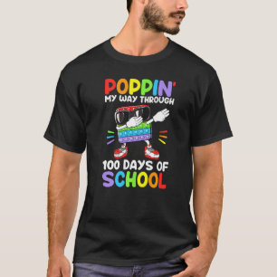 Camiseta Dabbing Poppin Mi Camino A Lo Largo De 100 Días De