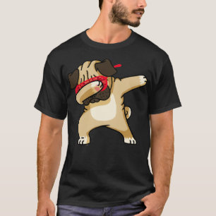 Camiseta Dabbing Pug divertido hip hop t 