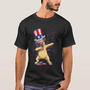 Camiseta Dabbing Pug Dog & Uncle Sam Gorra American Flag 4º