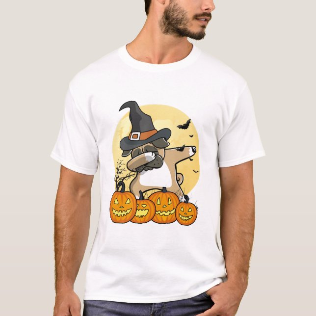 Camiseta Dabbing Pug Halloween (Anverso)