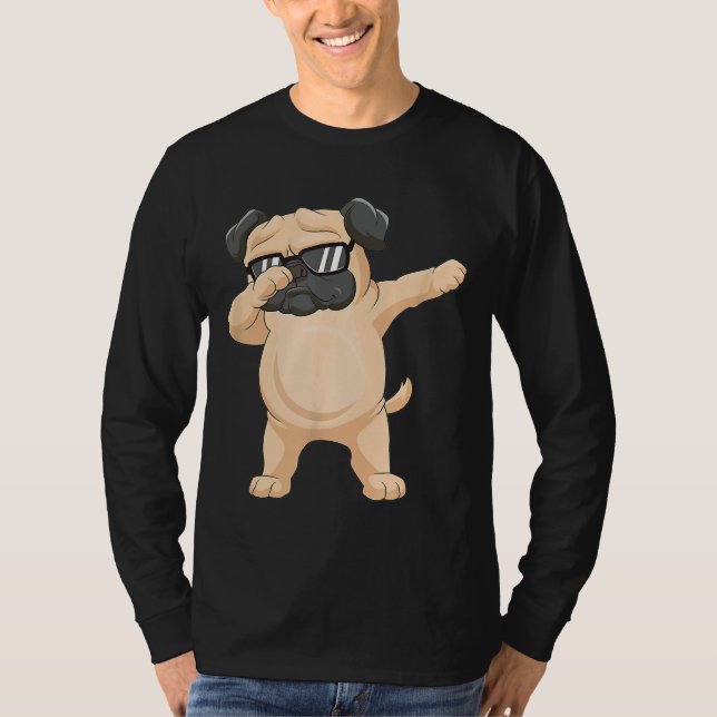 Camiseta Dabbing Pug Pug Gafas de sol Dab Dance Classic T-S (Anverso)