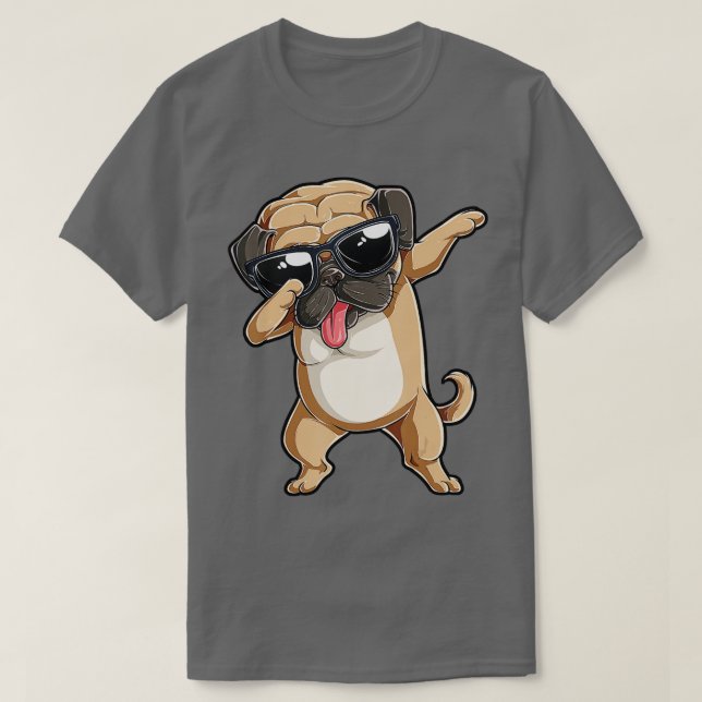Camiseta Dabbing Pug T Dog Lover Niños Chicas Dab Dance (Diseño del anverso)