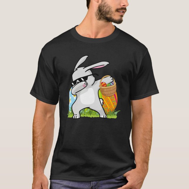 Camiseta Dabbing Rabbit Easter Day Eggs Bunny Dabbing Boys  (Anverso)