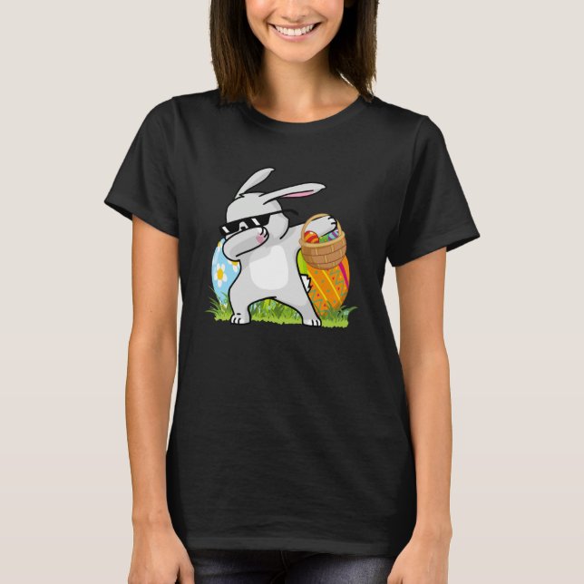 Camiseta Dabbing Rabbit Easter Day Eggs Bunny Dabbing Boys  (Anverso)