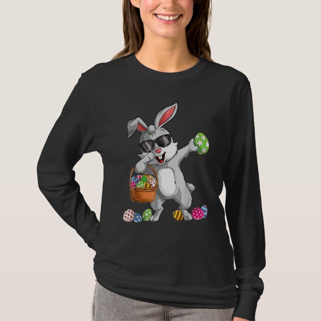 Camiseta Dabbing Rabbit Easter Day Eggys Dab Boys Kid Bunny (Anverso)
