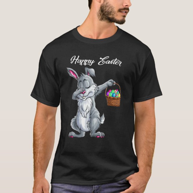 Camiseta Dabbing Rabbit Easter Day Eggys Dab Bunny Happy Ea (Anverso)