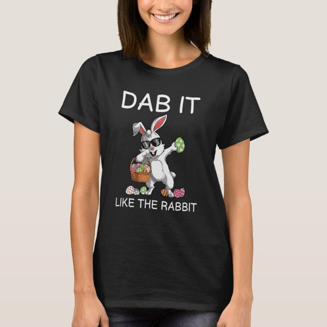 Camiseta Dabbing Rabbit Easter Day Eggys Happy Easter Bunny (Anverso)
