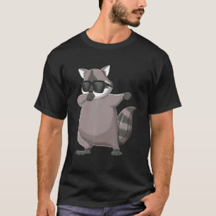 Camiseta Dabbing Raccoon con gafas de sol Dab Dance Chicas