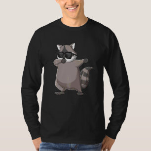 Camiseta Dabbing Raccoon con gafas de sol Dab Dance Chicas