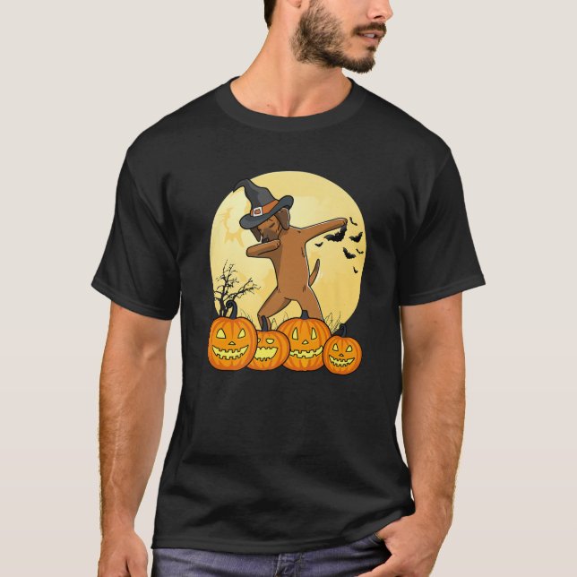 Camiseta Dabbing Rhodesian Ridgeback Dab Dance Halloween Do (Anverso)