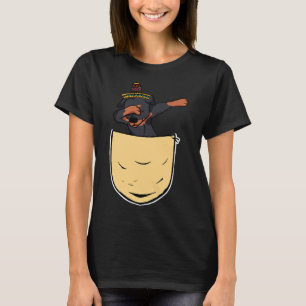 Camiseta Dabbing Rottweile Cinco De Mayo Pocket