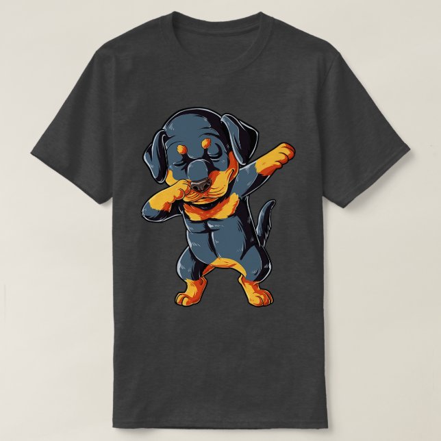 Camiseta Dabbing Rottweiler para hombres mujeres niños Chic (Diseño del anverso)