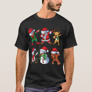 Camiseta Dabbing santa amigos elfos navidad