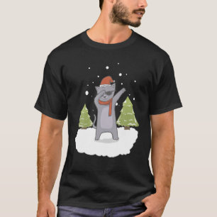 Camiseta Dabbing Santa Cat Funny Navidades Regalo del propi