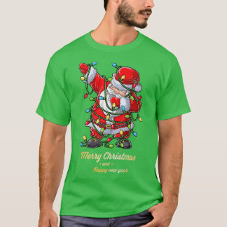 Camiseta Dabbing Santa Christmas Enfoca al niño de regalos