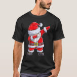 Camiseta Dabbing Santa Christmas Enfoca regalos de Navidad<br><div class="desc">Pintura del árbol de navidad de Santa Claus Enfoca regalos de Navidad Niños Camiseta</div>