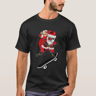 Camiseta Dabbing Santa Claus Árbol de Navidad enciende a ni