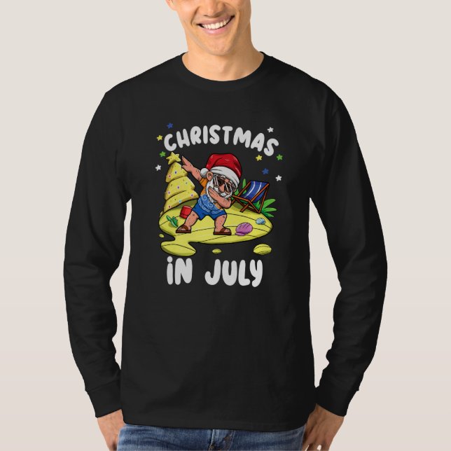 Camiseta Dabbing Santa Claus Christmas In July Xmas Beach V (Anverso)