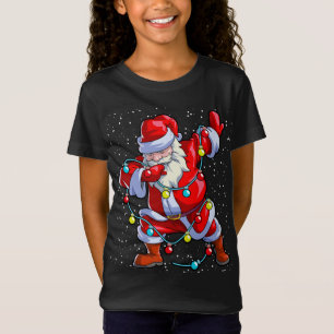 Camiseta Dabbing Santa Claus con Navidades enciende Navidad