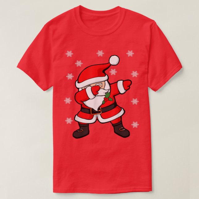 Camiseta Dabbing Santa Claus Funny Navidades (Diseño del anverso)