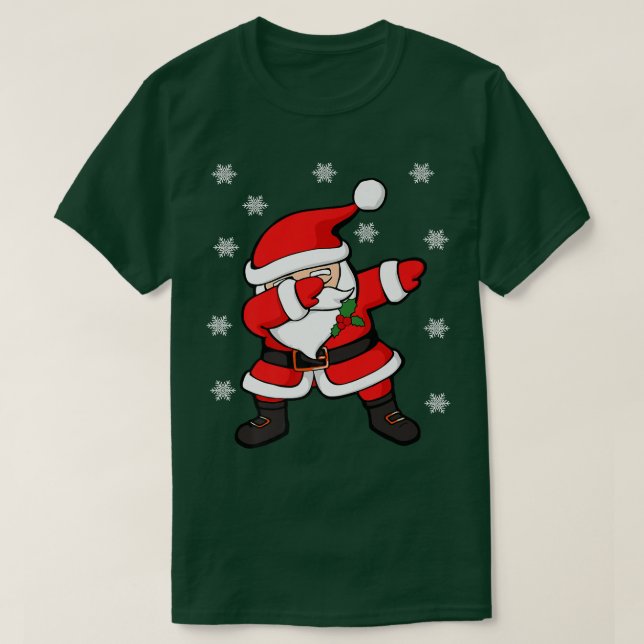 Camiseta Dabbing Santa Claus Funny Navidades Premium (Diseño del anverso)