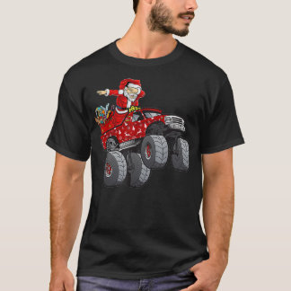 Camiseta Dabbing Santa Claus Monstruo Camión Niños niños