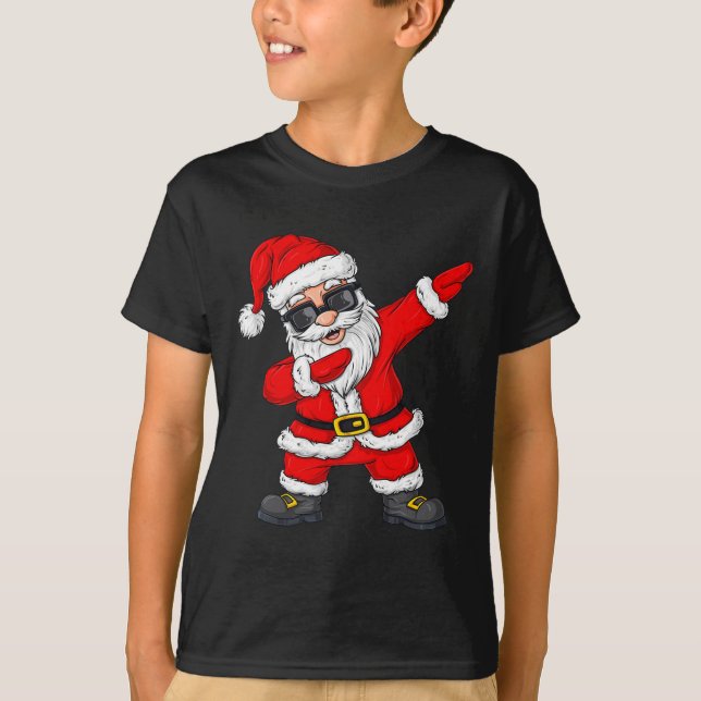 Camiseta Dabbing Santa Claus Navidades Dab Boys Chicas niño (Anverso)