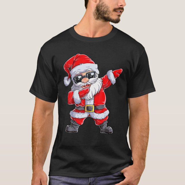 Camiseta Dabbing Santa Claus Navidades Niños hombres gracio (Anverso)