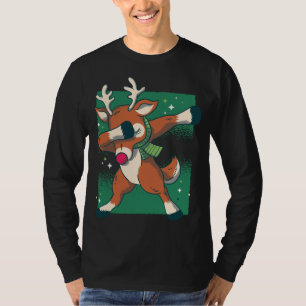 Camiseta Dabbing Santa Claus Navidades reno Rudolph Dab