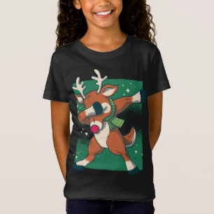 Camiseta Dabbing Santa Claus Navidades reno Rudolph Dab