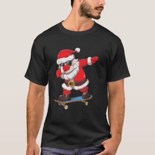 Camiseta Dabbing Santa Claus Niños Niños Skateboard Chr
