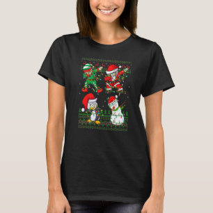 Camiseta Dabbing Santa Elf Friends Navidad enciende fea Nav