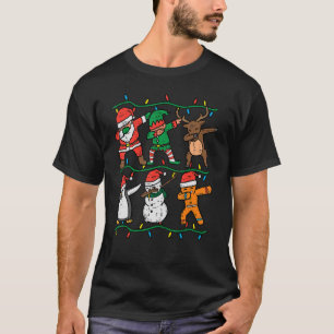 Camiseta Dabbing Santa Elf Penguin Navidades de Navidad Niñ