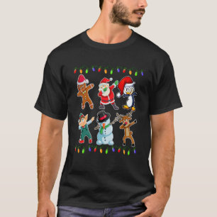 Camiseta Dabbing Santa Elf Reindeer Gingerbread Pingüino Xm