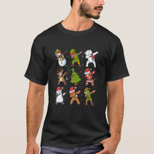 Camiseta Dabbing Santa Friends Navidad Regalos Niños Chicas